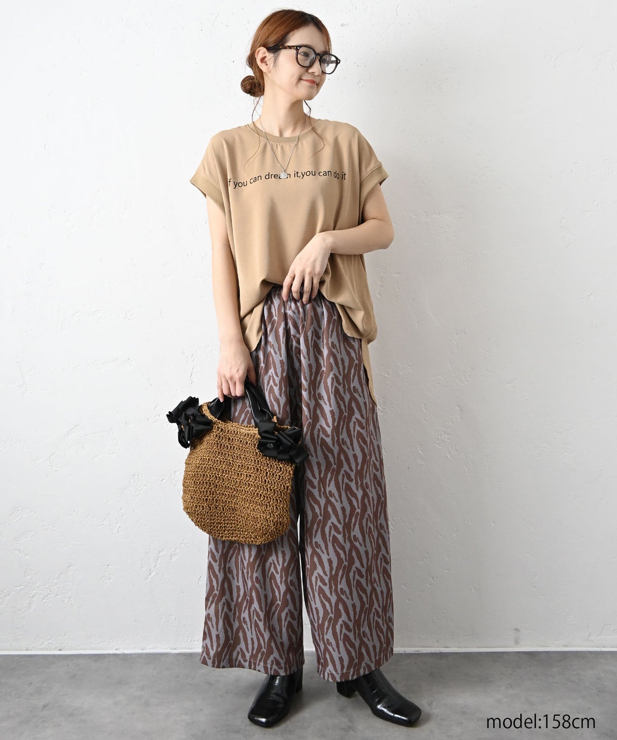 HUMS｜総柄ワイドパンツ [[C-5134]][C]