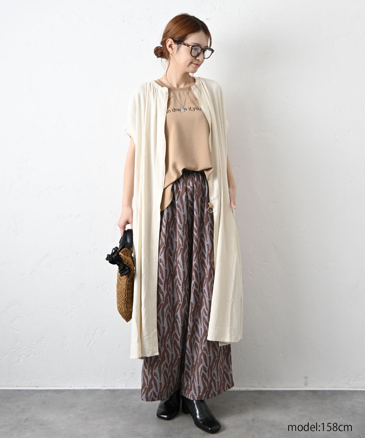 HUMS｜総柄ワイドパンツ [[C-5134]][C]