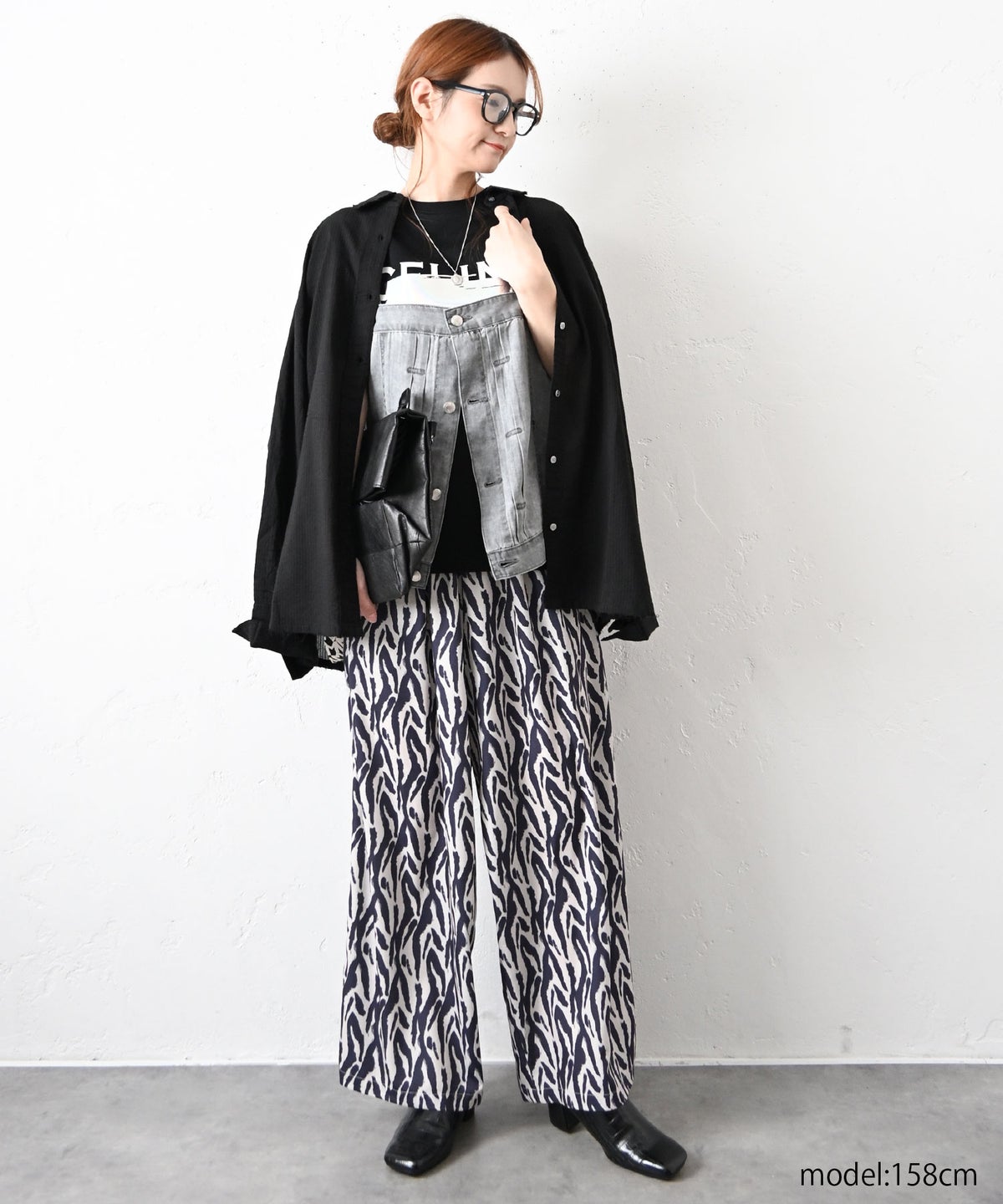 HUMS｜総柄ワイドパンツ [[C-5134]][C]