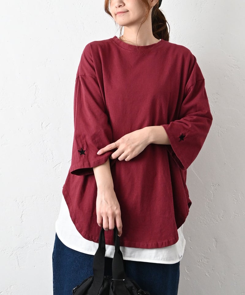 IN THE MARKET｜5分袖オーバーカットソー [[C-2555]][C]