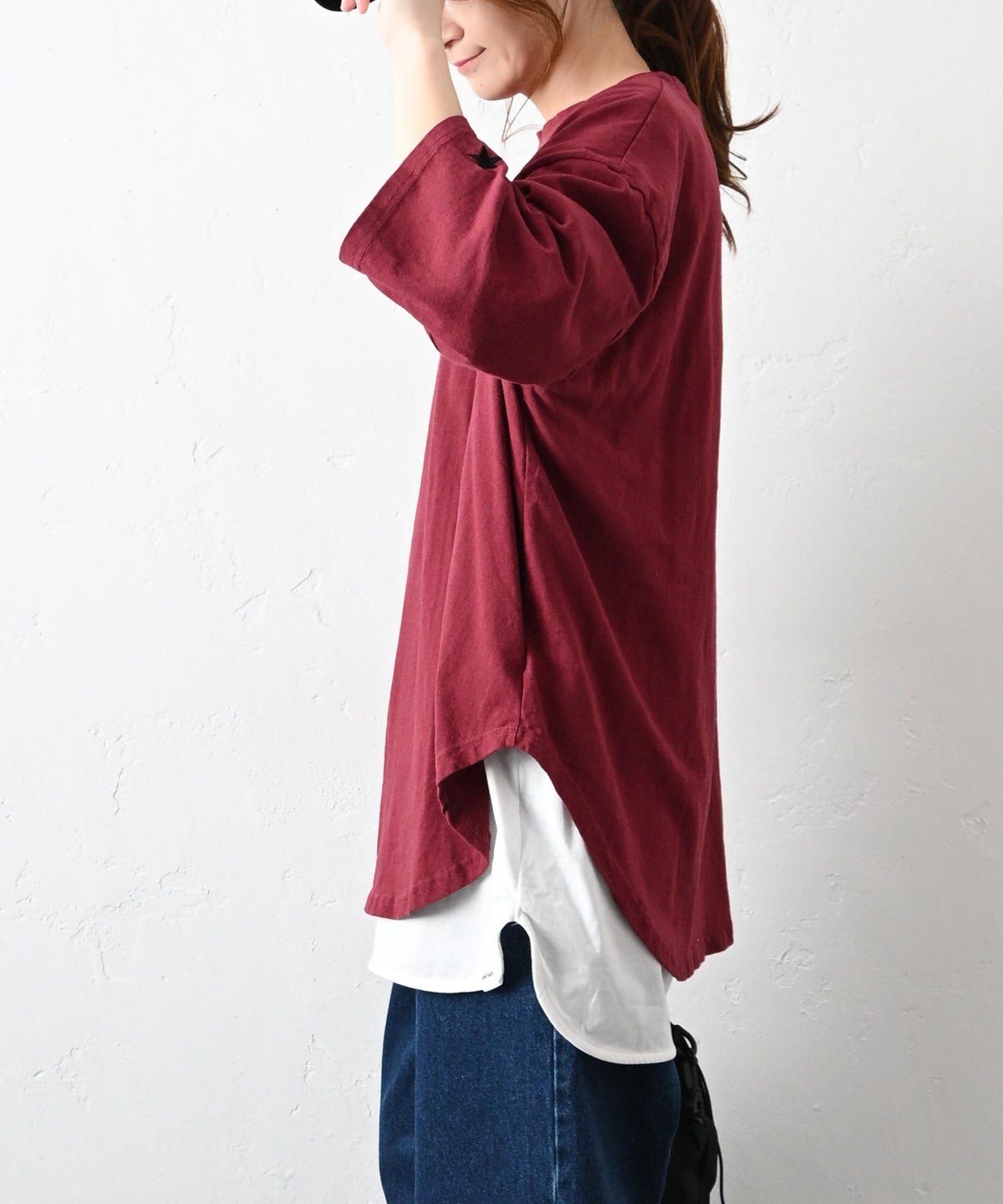 IN THE MARKET｜5分袖オーバーカットソー [[C-2555]][C]