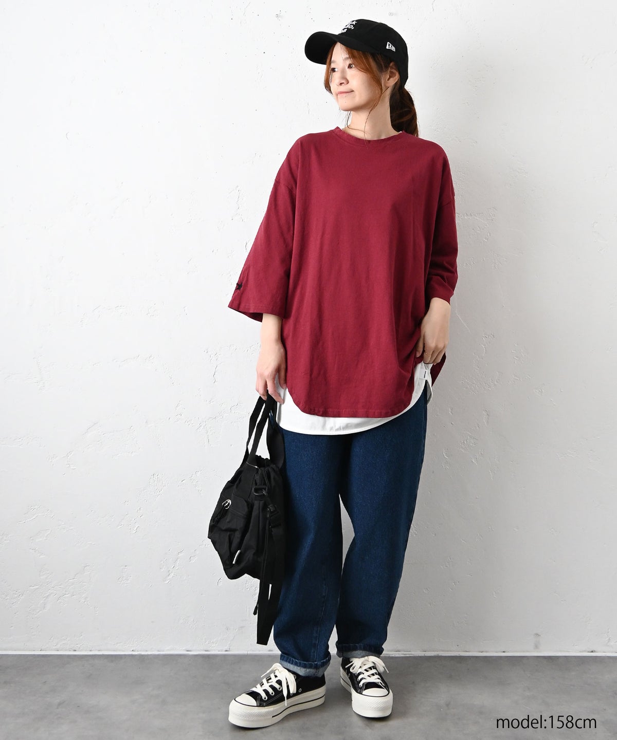 IN THE MARKET｜5分袖オーバーカットソー [[C-2555]][C]