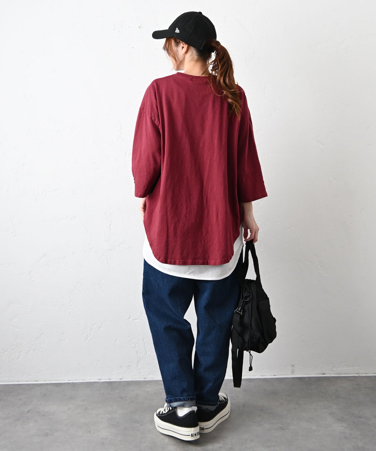 IN THE MARKET｜5分袖オーバーカットソー [[C-2555]][C]