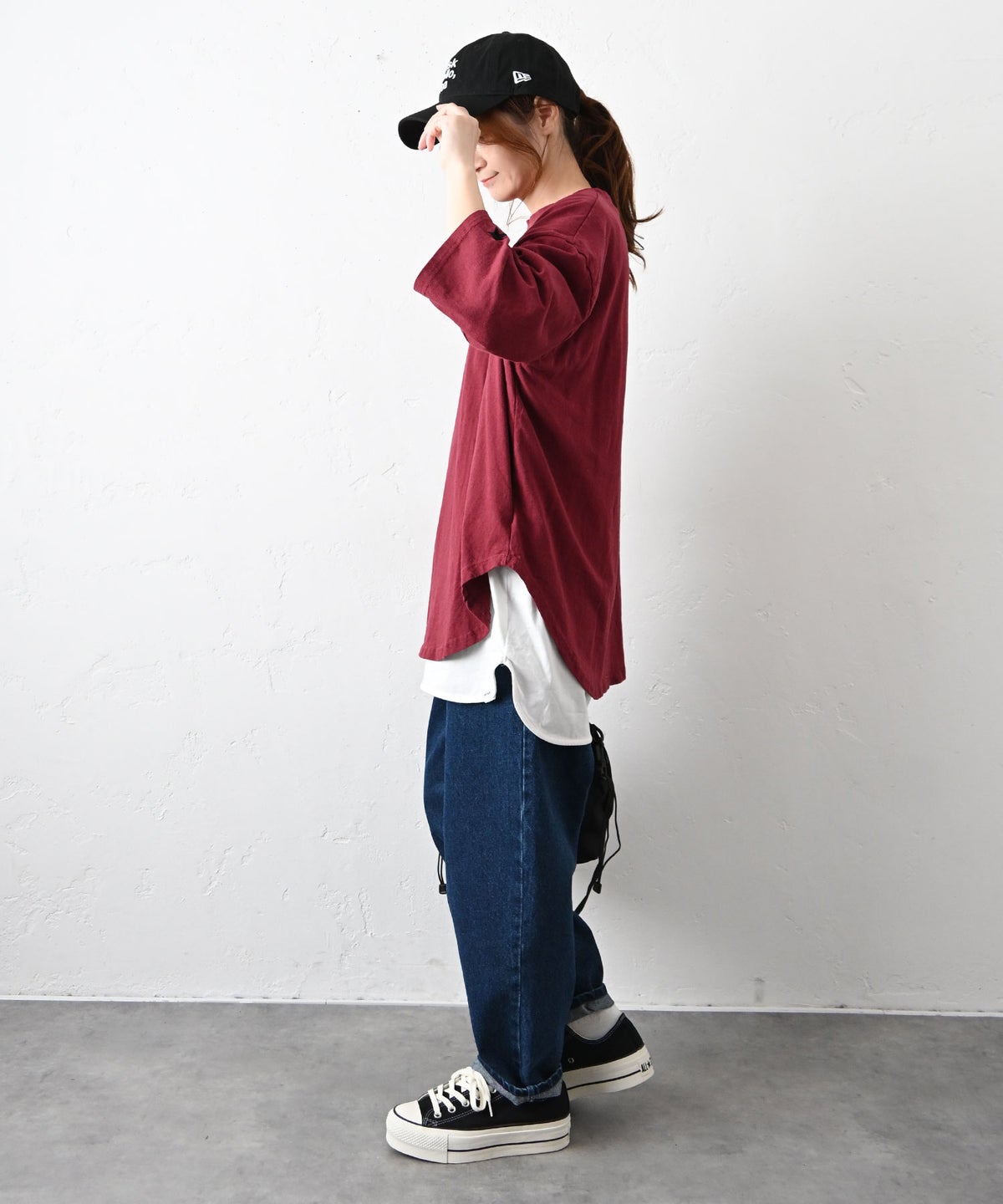 IN THE MARKET｜5分袖オーバーカットソー [[C-2555]][C]