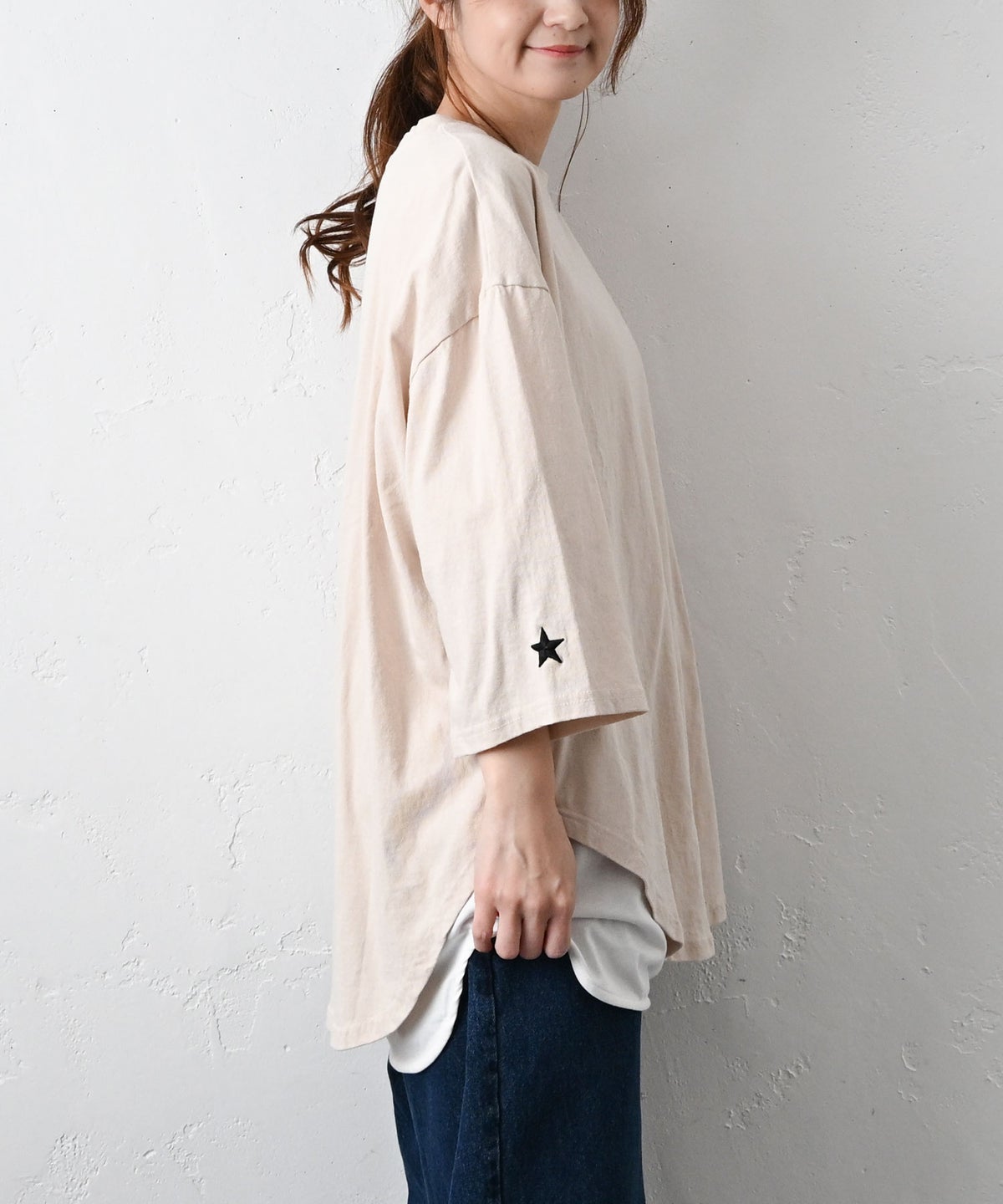 IN THE MARKET｜5分袖オーバーカットソー [[C-2555]][C]