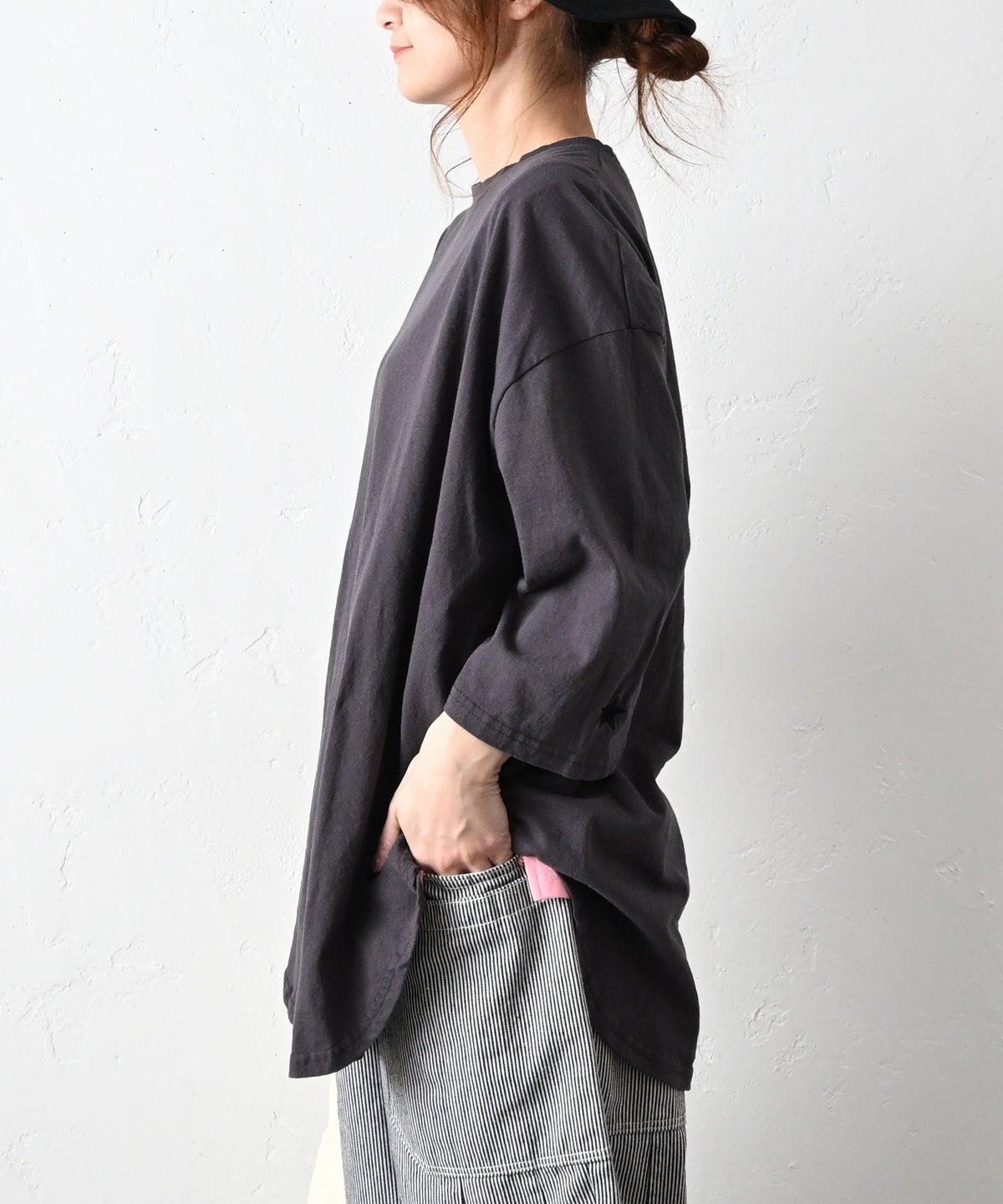 IN THE MARKET｜5分袖オーバーカットソー [[C-2555]][C]