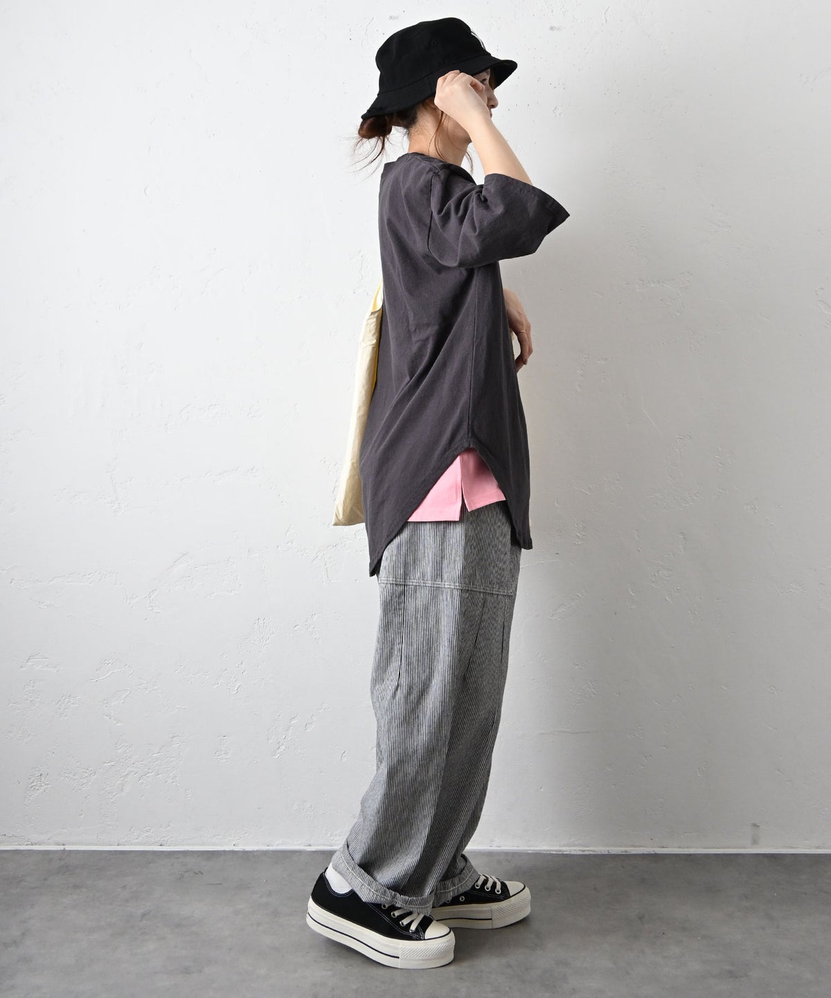 IN THE MARKET｜5分袖オーバーカットソー [[C-2555]][C]