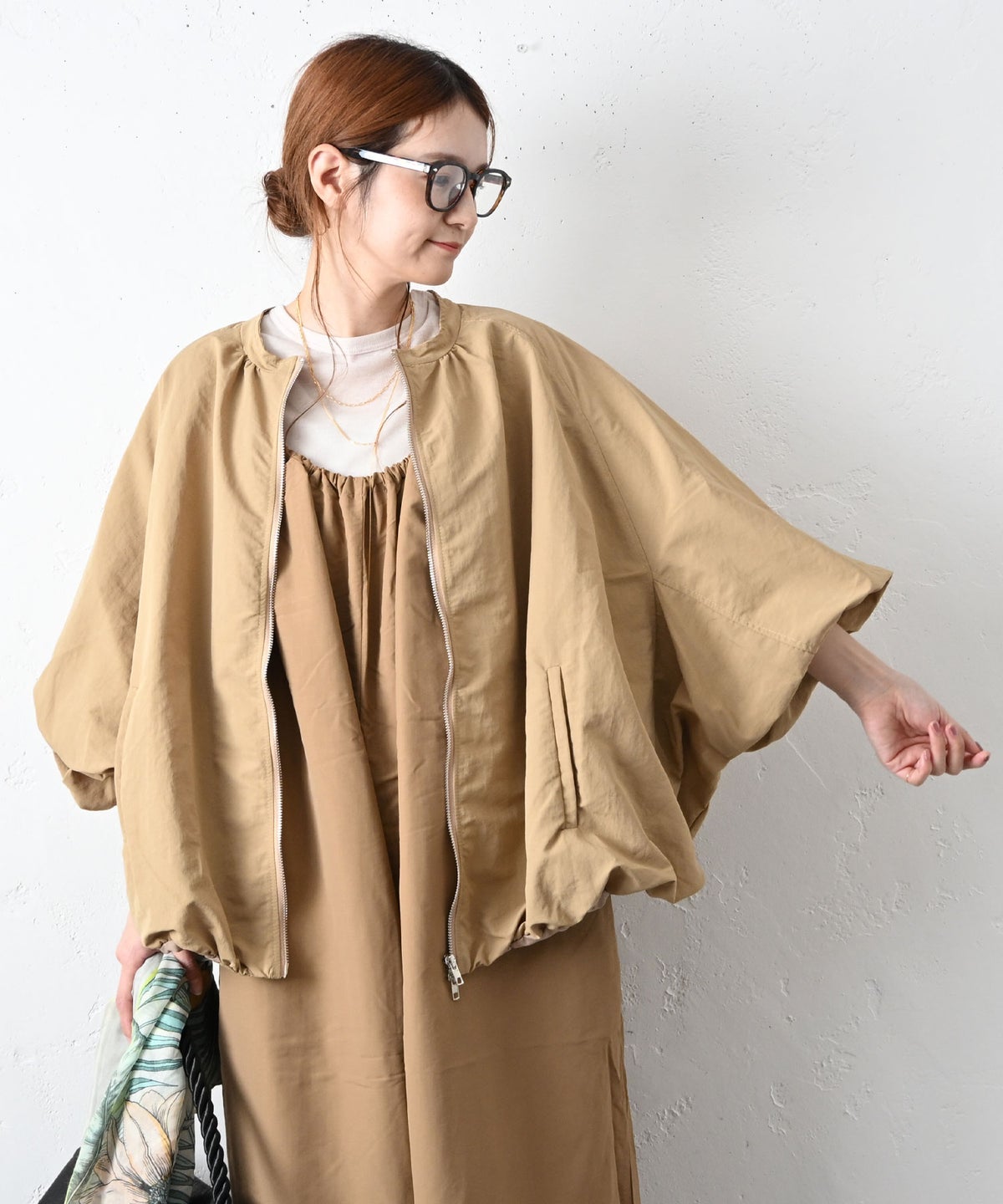 HUMS｜バルーンヘムジップブルゾン [[820452]][C]