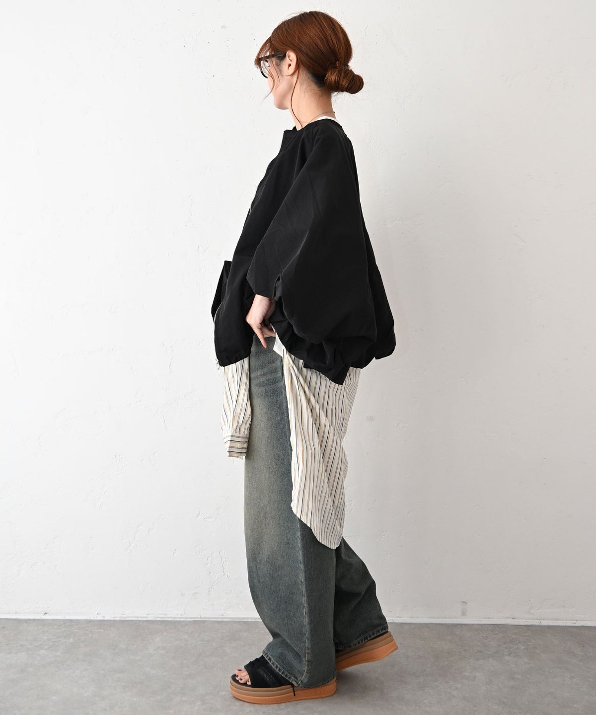 HUMS｜バルーンヘムジップブルゾン [[820452]][C]