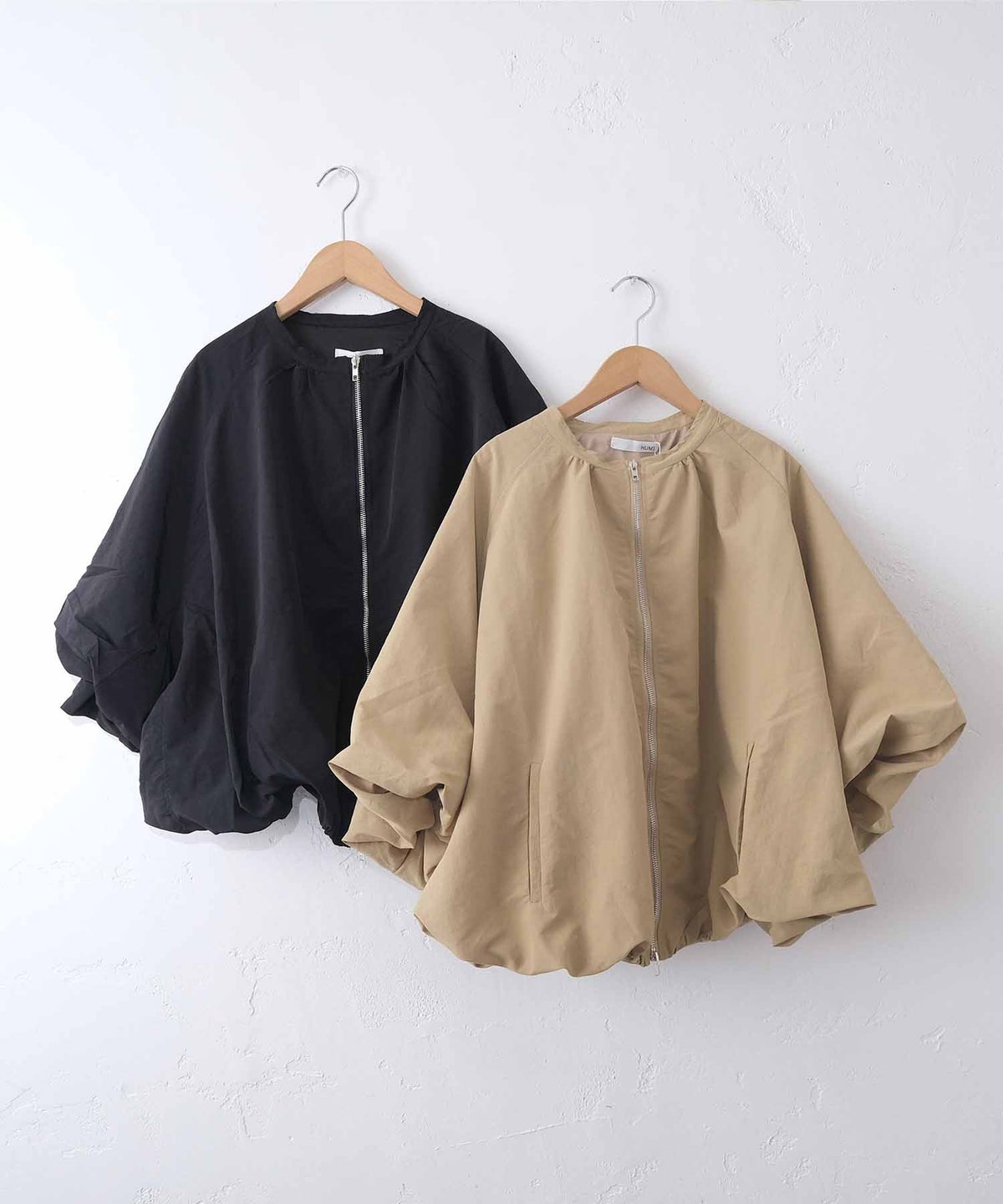  HUMS｜バルーンヘムジップブルゾン [[820452]][C]