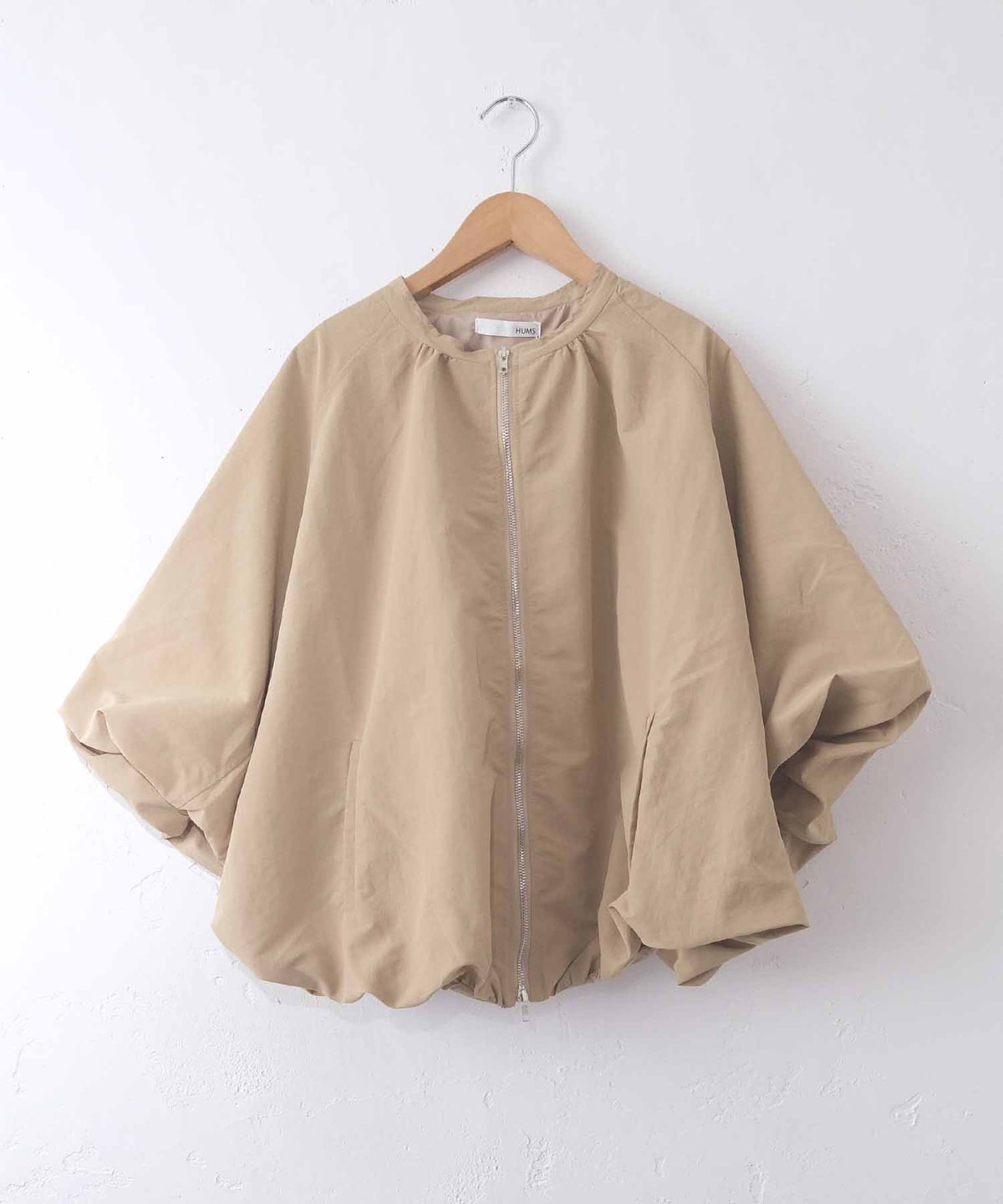  HUMS｜バルーンヘムジップブルゾン [[820452]][C]