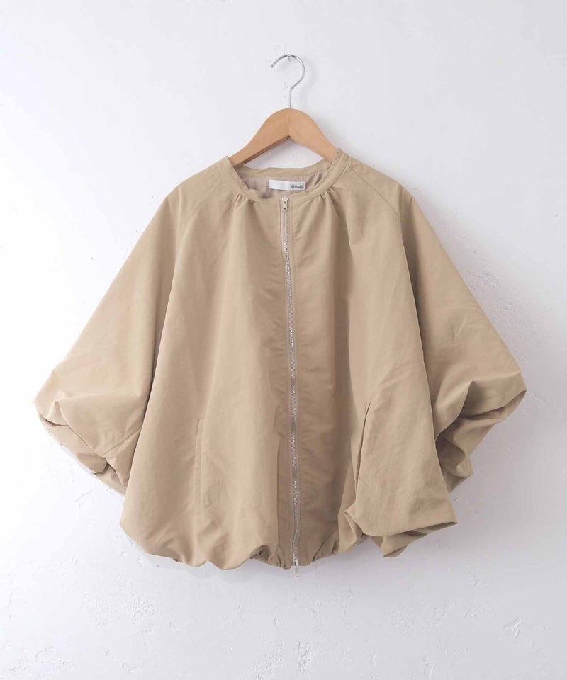  HUMS｜バルーンヘムジップブルゾン [[820452]][C]