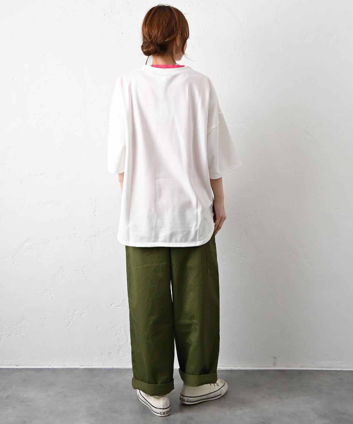 her.｜ミニ裏毛5分袖カットソー [[131280H]][C]