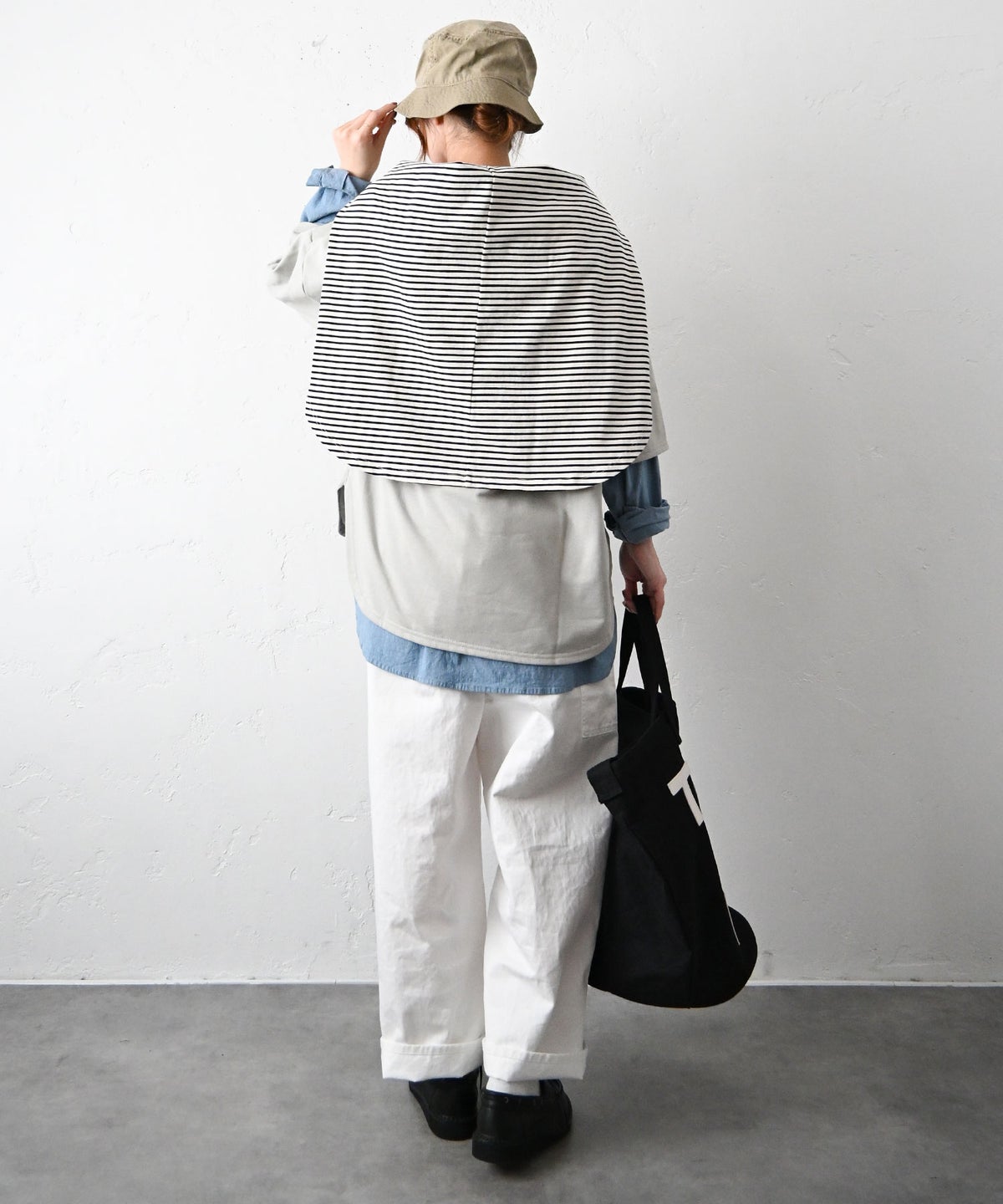 her.｜ミニ裏毛5分袖カットソー [[131280H]][C]