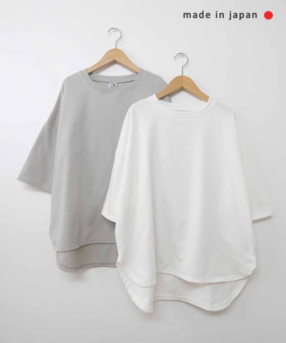 her.｜ミニ裏毛5分袖カットソー [[131280H]][C]