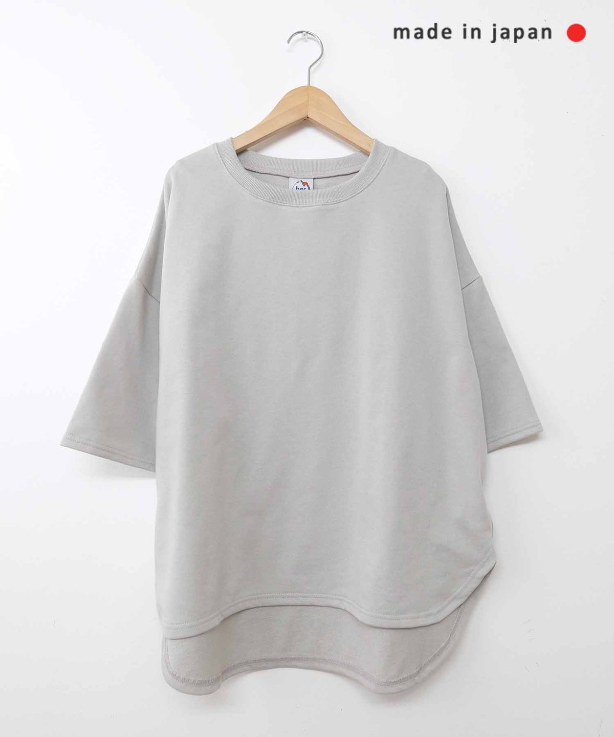 her.｜ミニ裏毛5分袖カットソー [[131280H]][C]