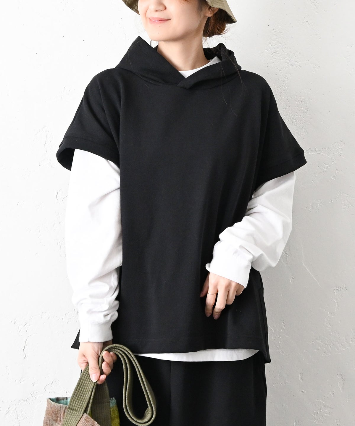 her.｜度詰め天竺カットパーカー [[131351H]][C]