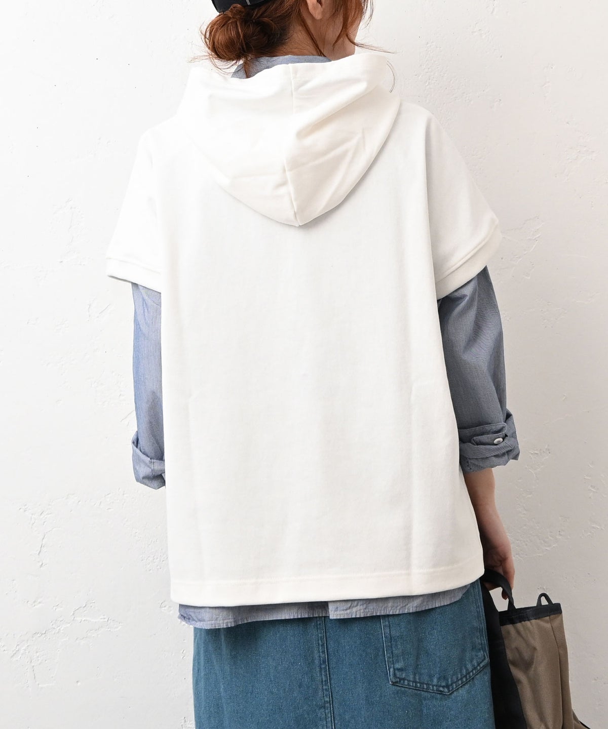 her.｜度詰め天竺カットパーカー [[131351H]][C]