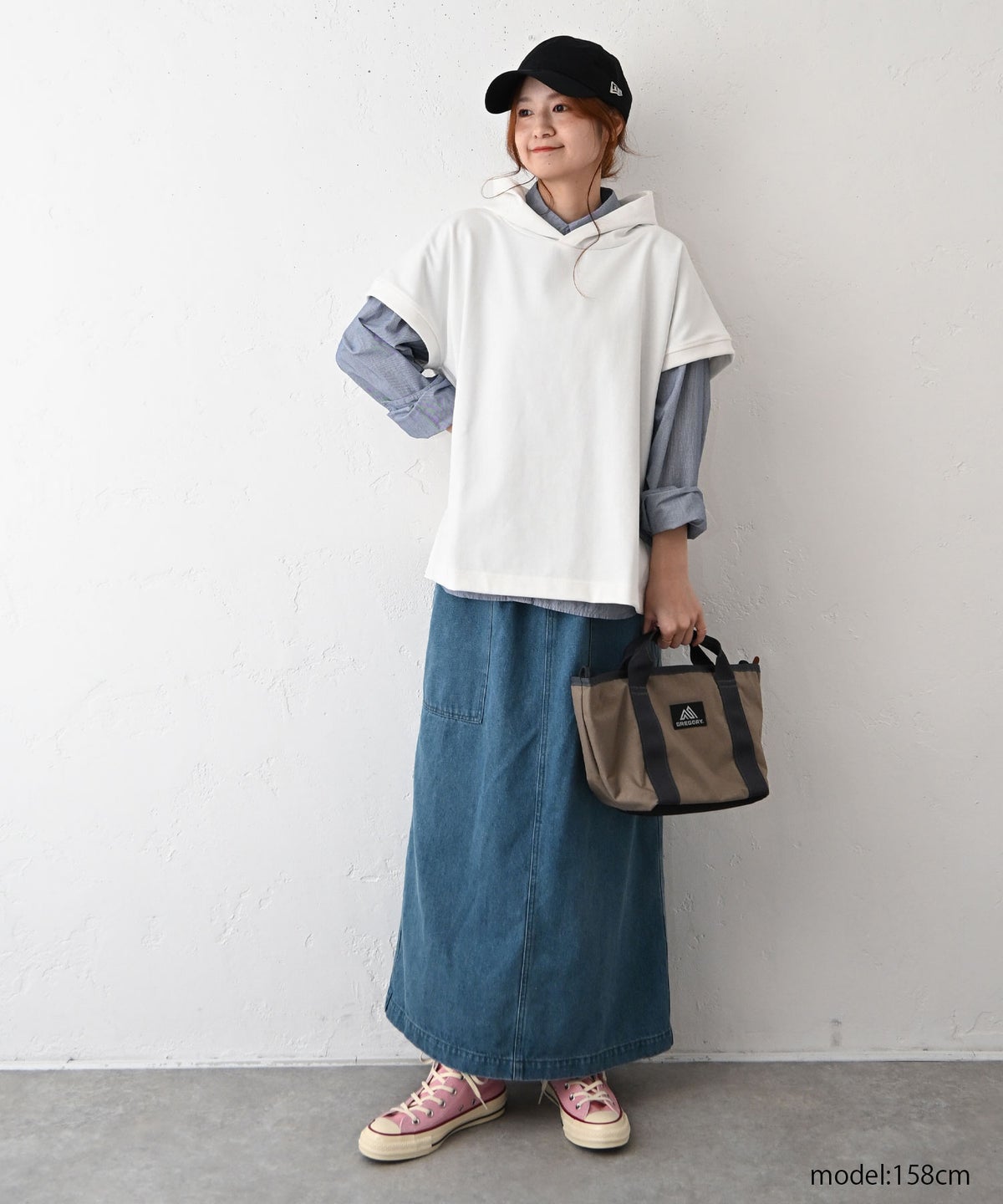 her.｜度詰め天竺カットパーカー [[131351H]][C]