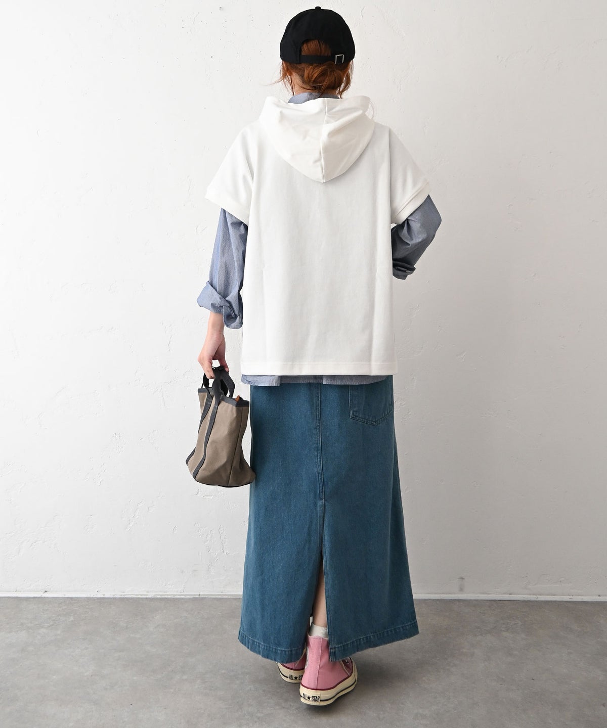 her.｜度詰め天竺カットパーカー [[131351H]][C]