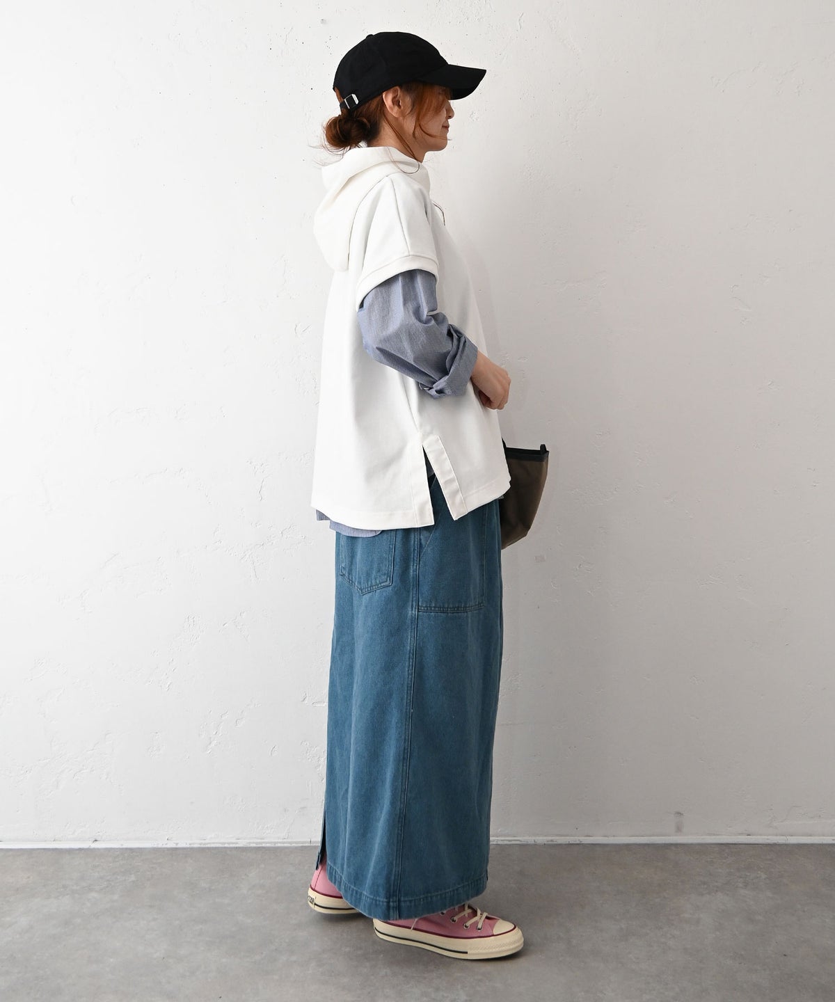 her.｜度詰め天竺カットパーカー [[131351H]][C]