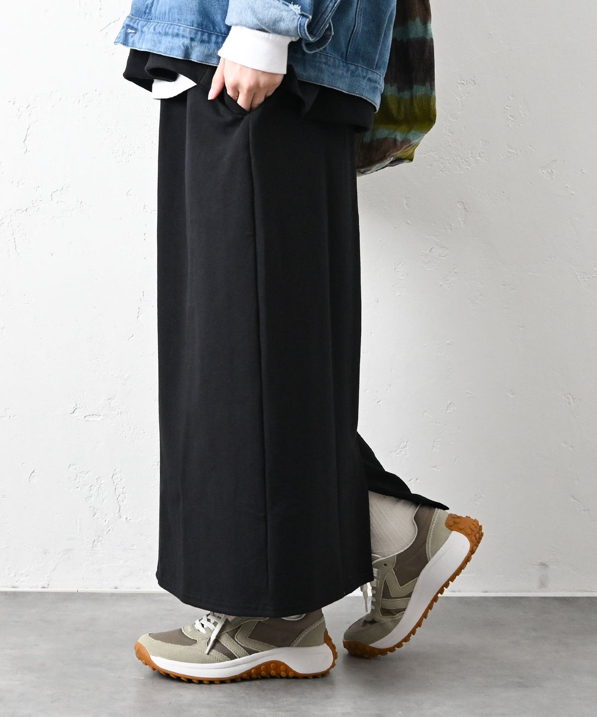 her.｜度詰め天竺カットイージースカート [[131352H]][C]