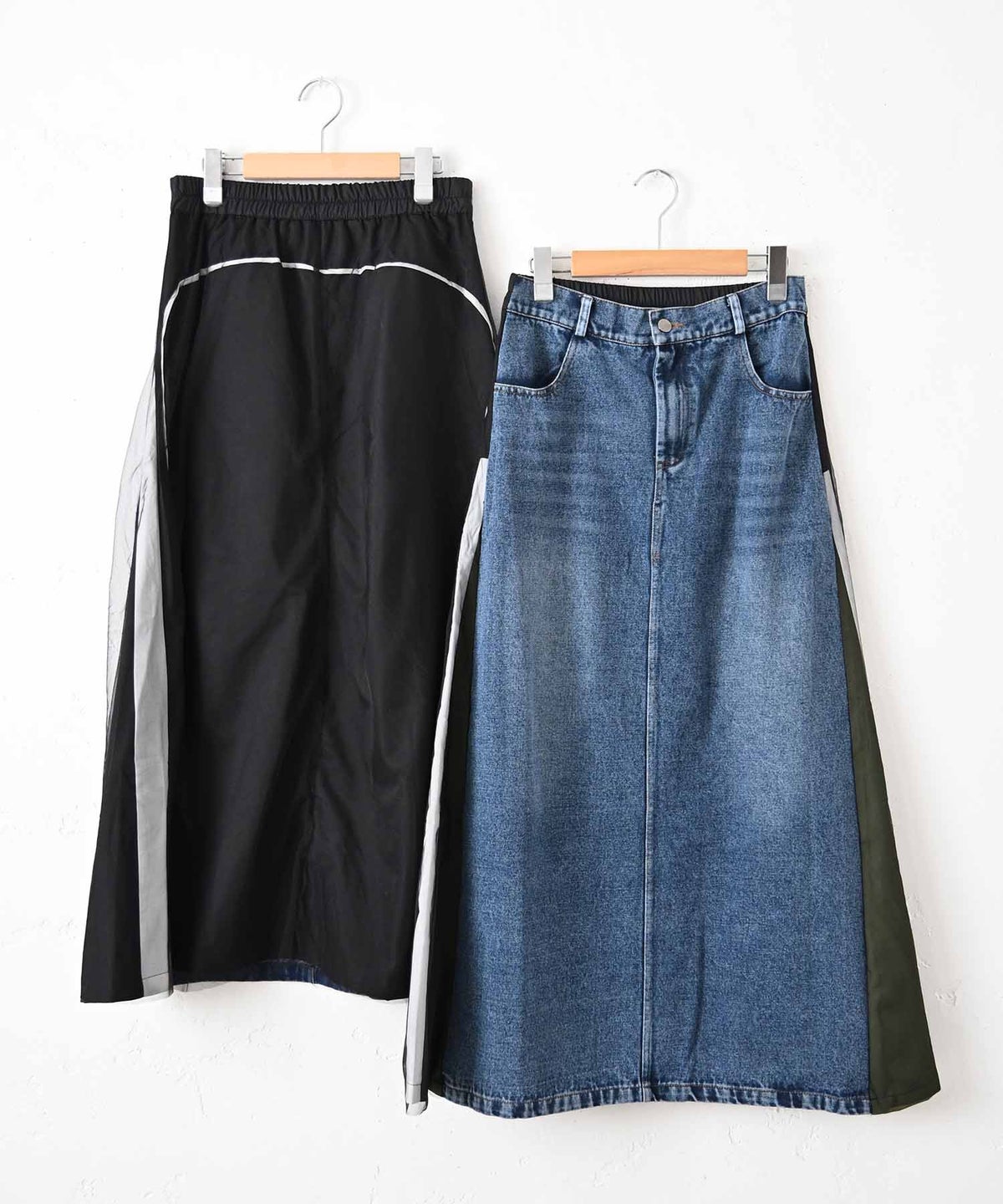HUMS｜異素材ドッキングデニムスカート [[600162]][C]