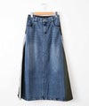 HUMS｜異素材ドッキングデニムスカート [[600162]][C]