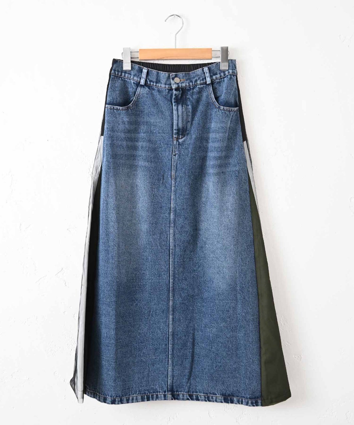 HUMS｜異素材ドッキングデニムスカート [[600162]][C]