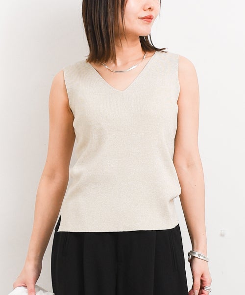 CLOCHE｜ラメ入りニットタンク [[62285569]][F] | ma28 ONLINE STORE