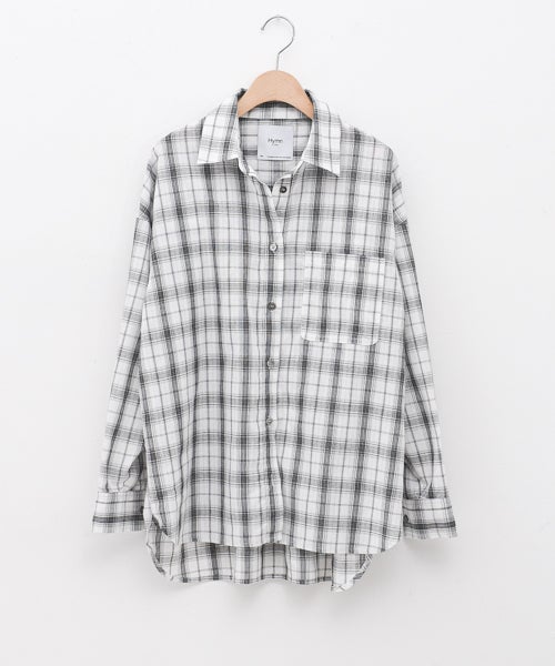 Hymn LIPA｜シワ加工チェックシャツ [[IZK26002]][F] | ma28 ONLINE STORE