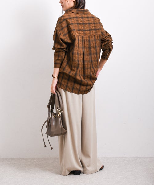 Hymn LIPA｜シワ加工チェックシャツ [[IZK26002]][F] | ma28 ONLINE STORE