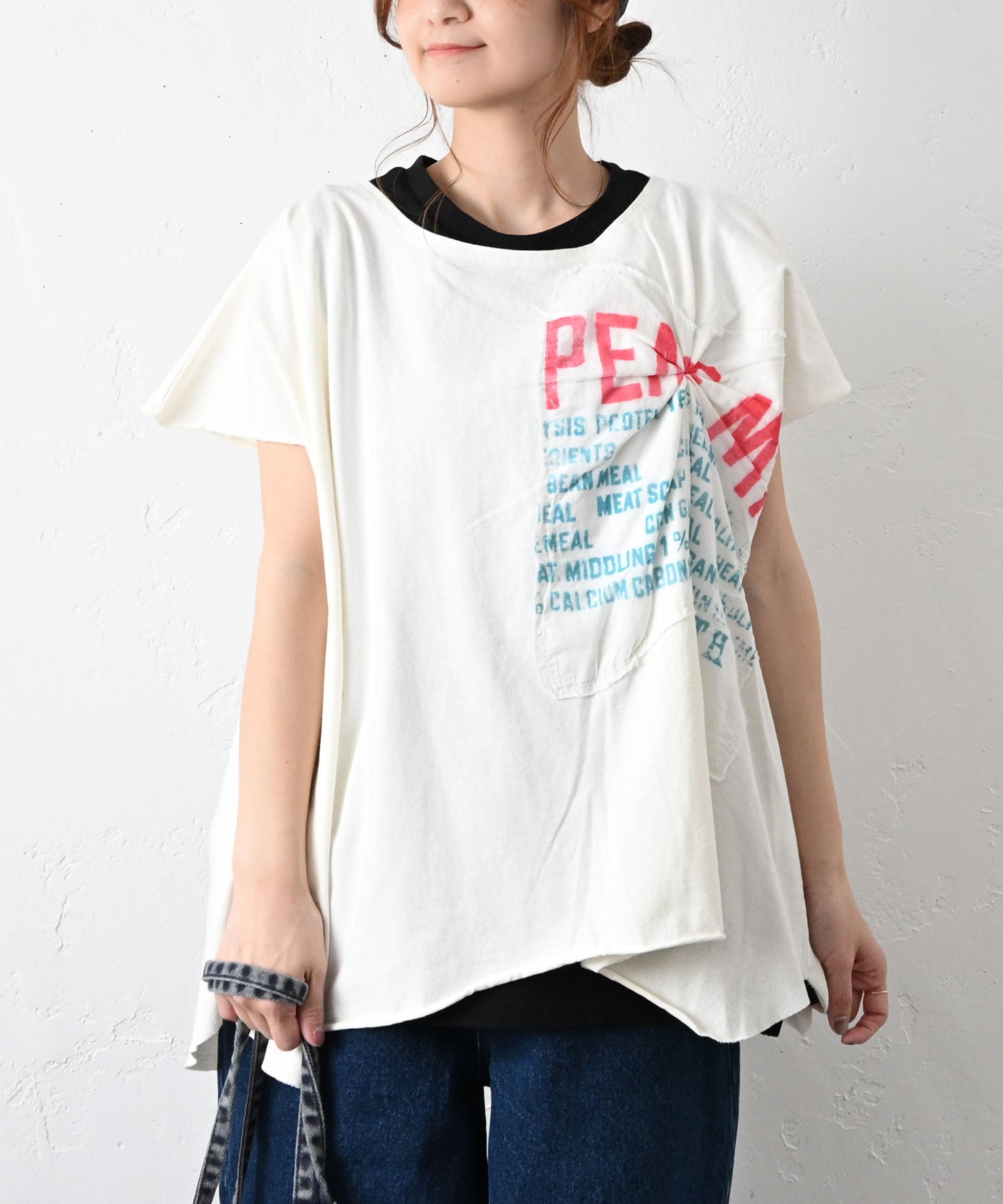 GO TO HOLLYWOOD｜天竺ヘンケイワイドTシャツ [[32620410]][C] | ma28