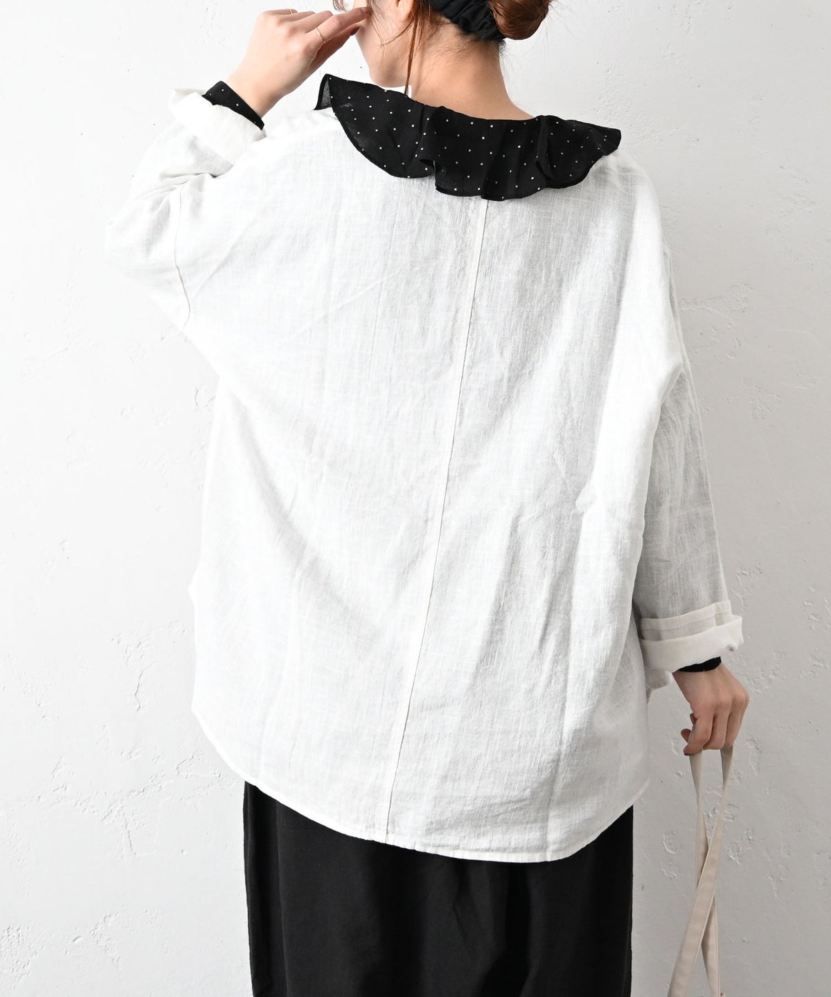 hagumu｜リネン混ノーカラージャケット [[hag-194]][C]