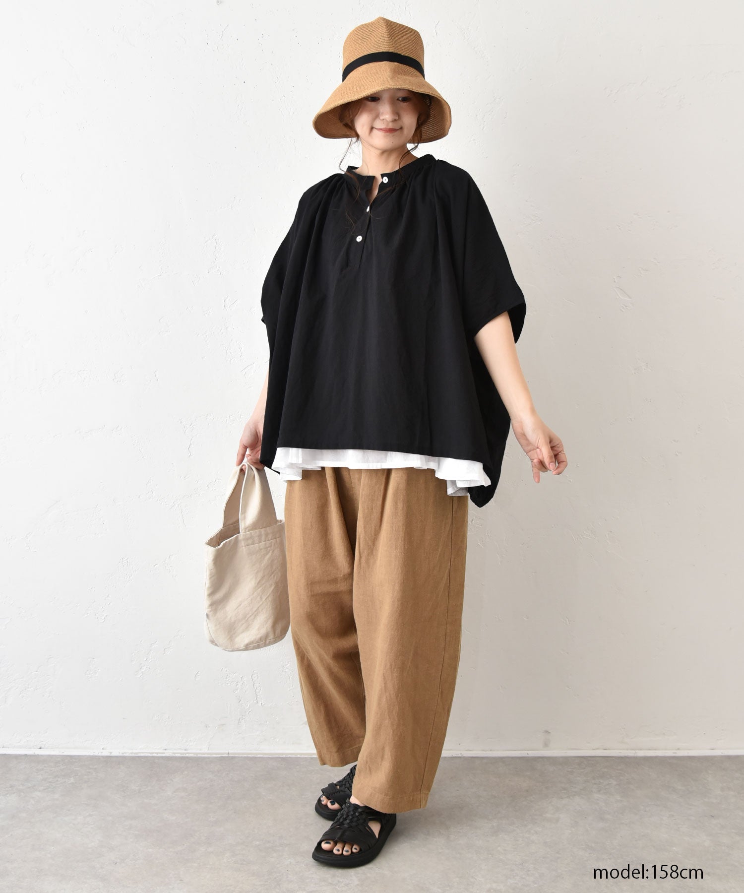 hagumu｜リネン混ボールパンツ [[hag-195]][C] | ma28 ONLINE STORE