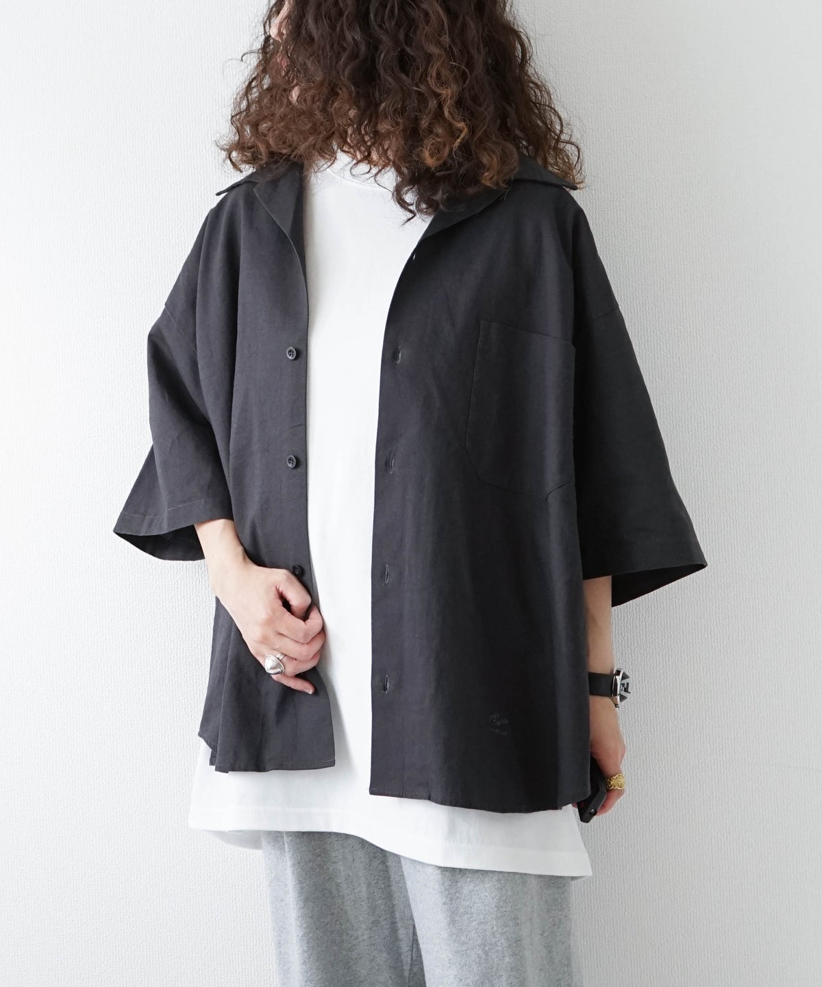 ARMY TWILL｜Cotton Linen HS Utility Shirt [[AM-2617008]][D]