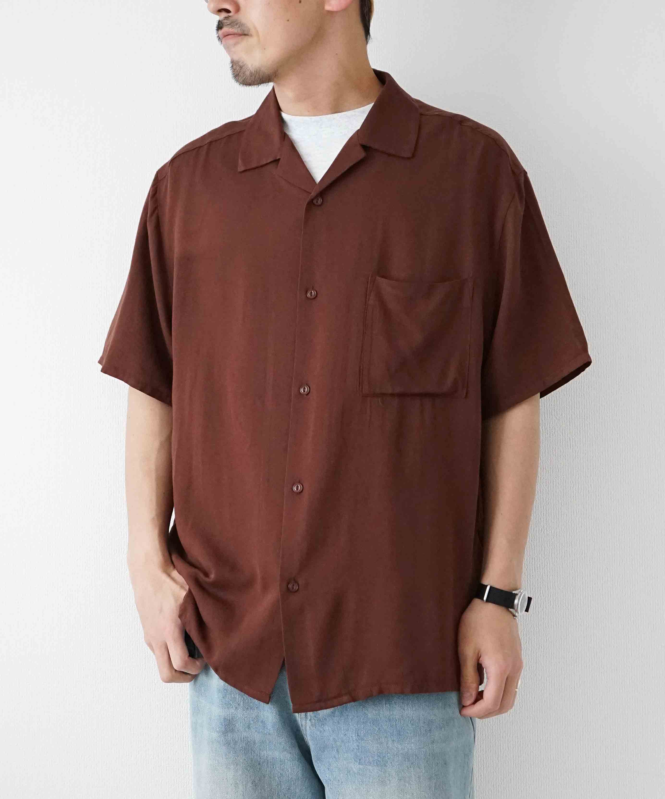 BIG MIKE｜レーヨン無地アロハシャツ [[102625540]][D] | ma28 ONLINE