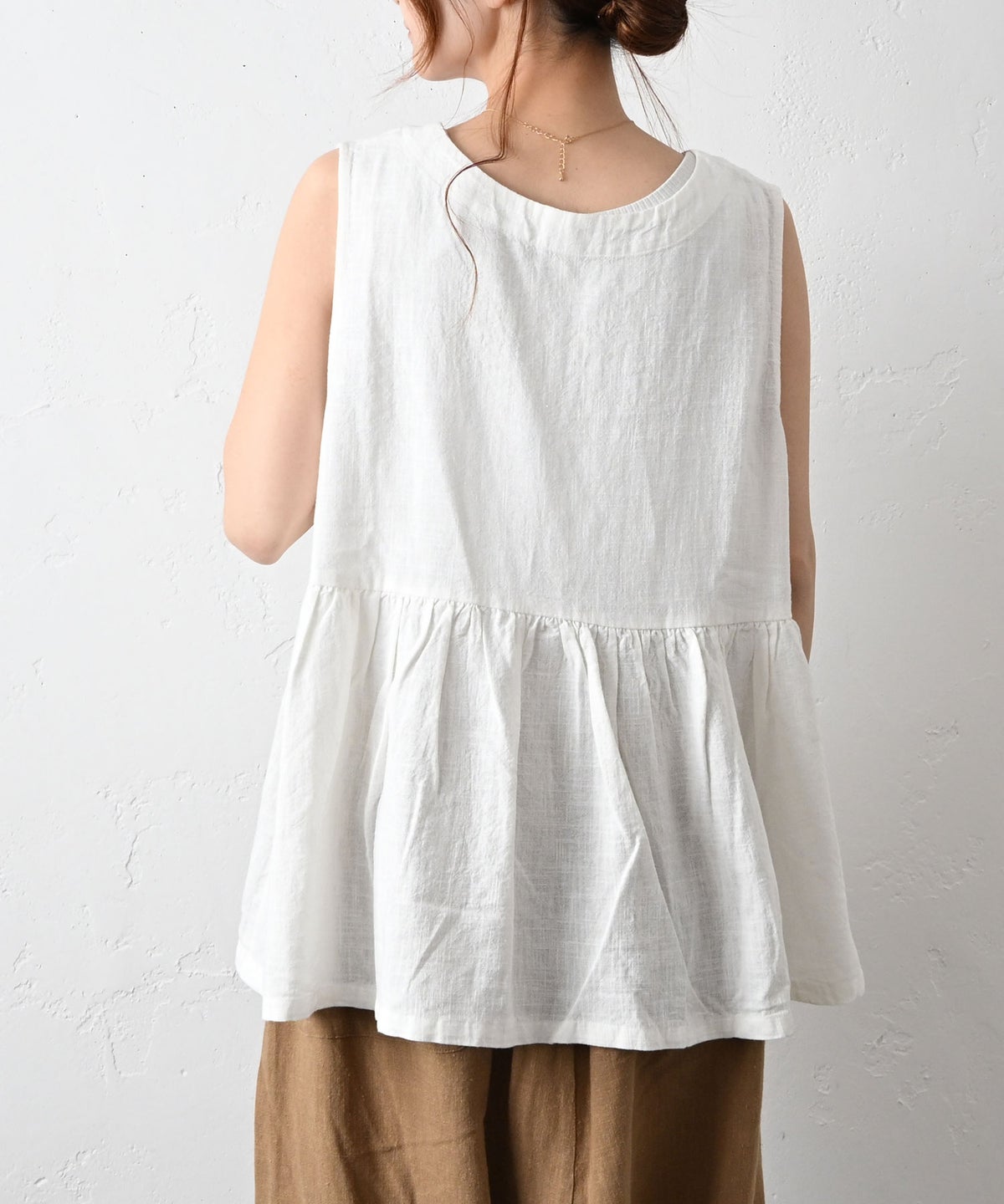 hagumu｜リネン混2wayスリーブレスプルオーバー [[hag-193]][C]