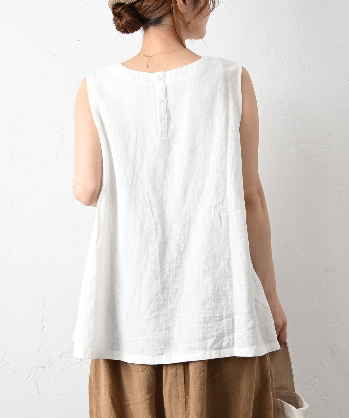hagumu｜リネン混2wayスリーブレスプルオーバー [[hag-193]][C]