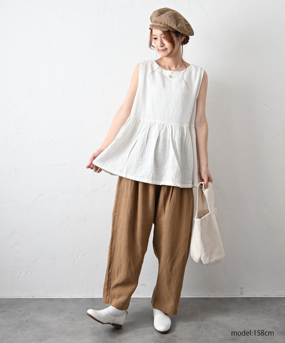 hagumu｜リネン混2wayスリーブレスプルオーバー [[hag-193]][C]