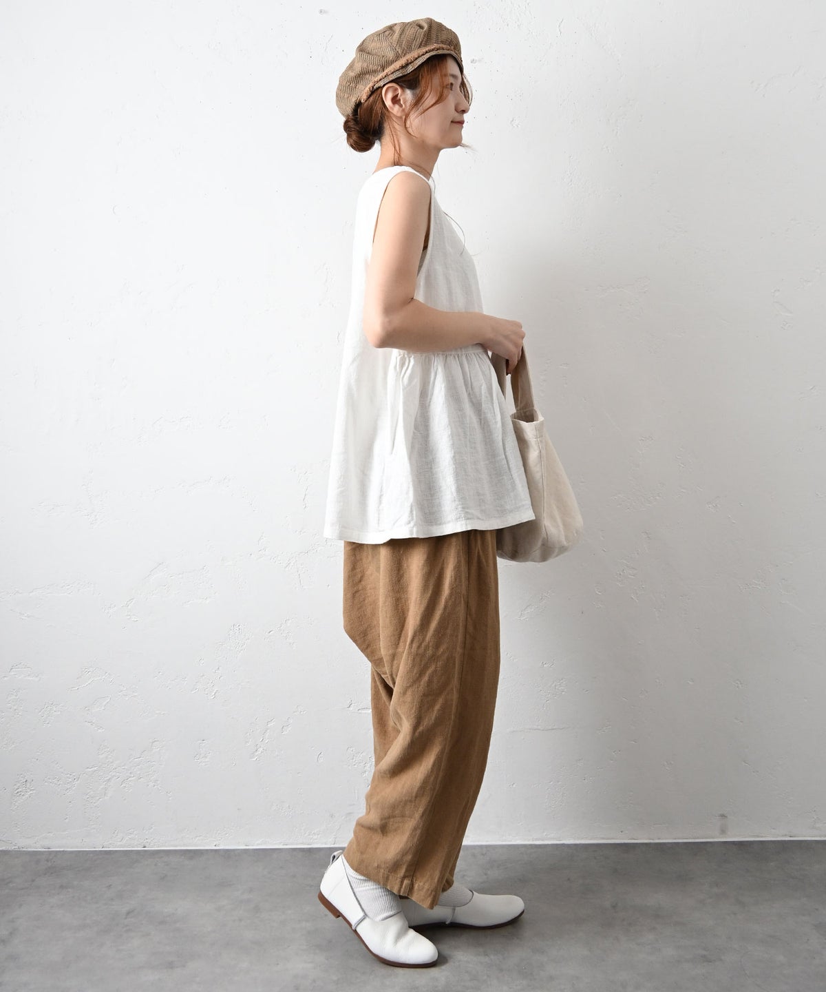 hagumu｜リネン混2wayスリーブレスプルオーバー [[hag-193]][C]