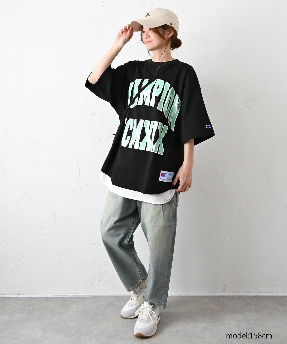Champion｜SHORT SLEEVE T-SHIRT(カレッジロゴオーバーTee) [[C3-D333]][C]