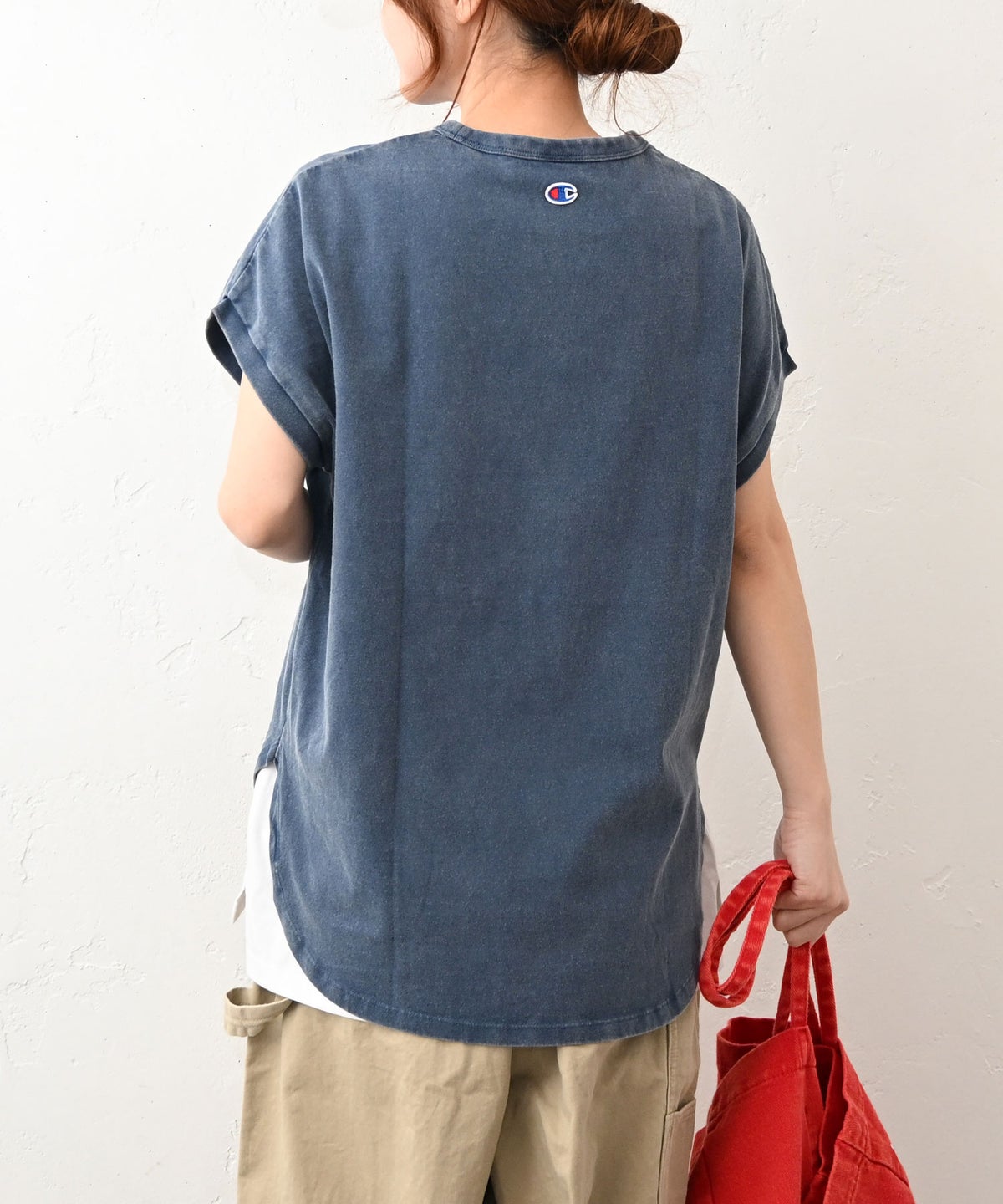 Champion｜FRENCH SLEEVE SHIRT(ピグメントプリントロゴフレンチTee) [[CW-D308]][C]