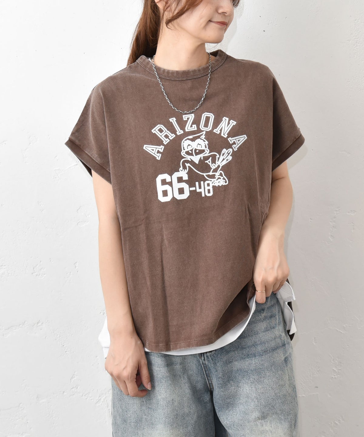 Champion｜FRENCH SLEEVE SHIRT(ピグメントプリントロゴフレンチTee) [[CW-D308]][C]