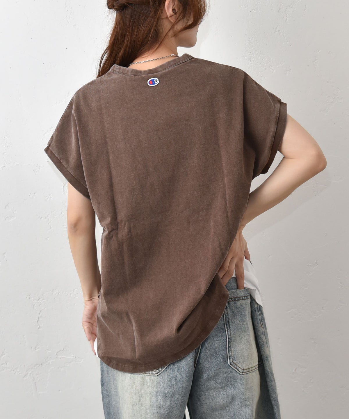 Champion｜FRENCH SLEEVE SHIRT(ピグメントプリントロゴフレンチTee) [[CW-D308]][C]