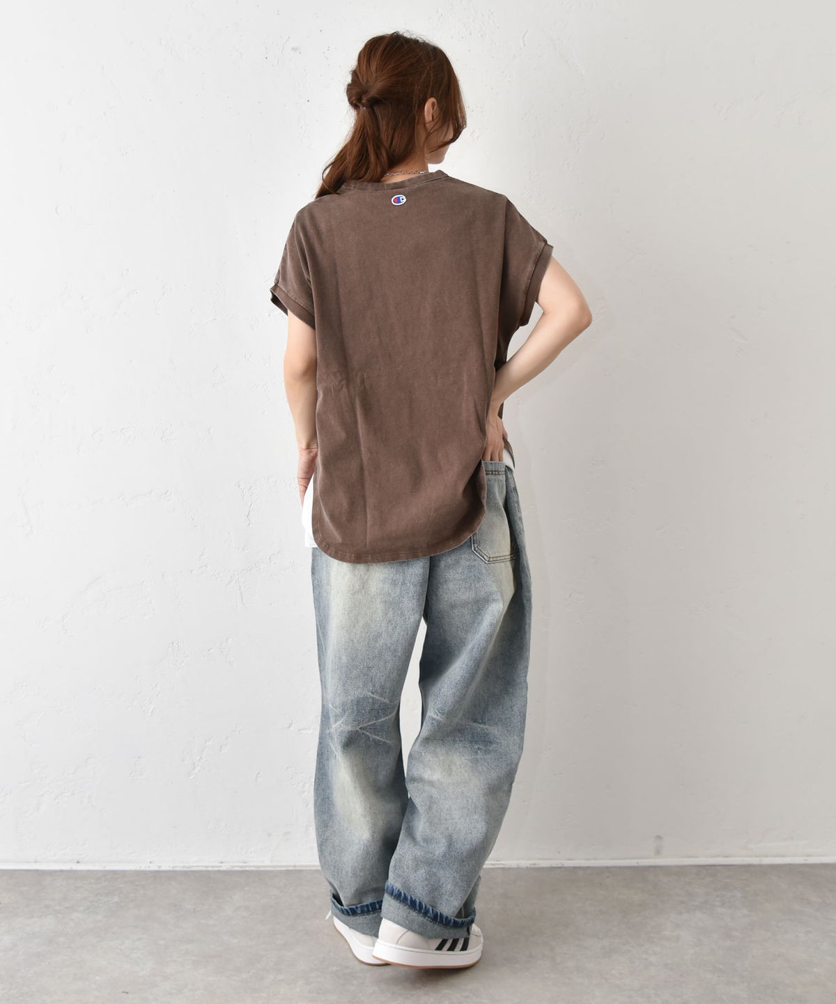 Champion｜FRENCH SLEEVE SHIRT(ピグメントプリントロゴフレンチTee) [[CW-D308]][C]