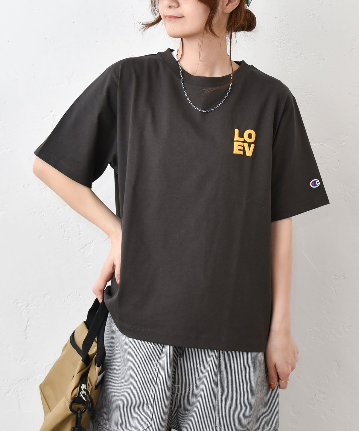 Champion｜SHORT SLEEVE T-SHIRT(胸元ロゴTee) [[CW-D318]][C]