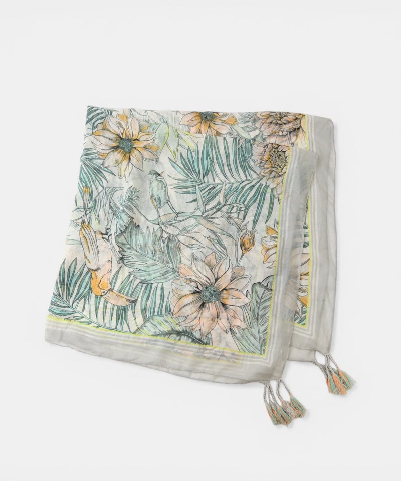 Sarah Tempest｜ボタニカル柄ストール [[SCF0353]][C]