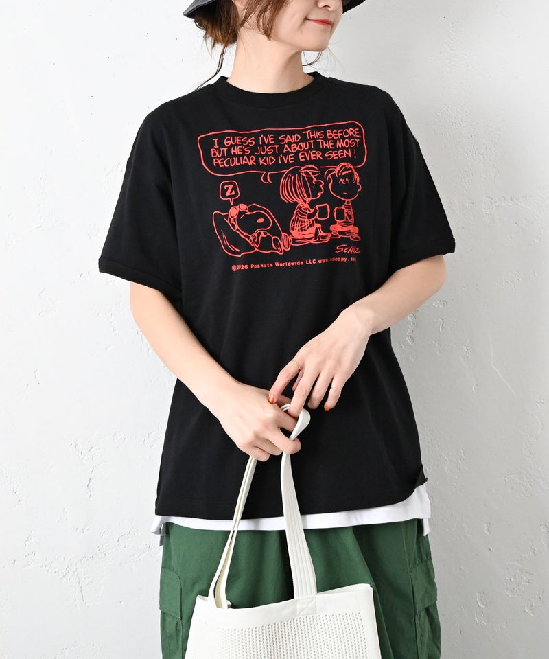 DENIM&DUNGAREE｜天竺SNOOPY EVER SEEN Tシャツ [[22621491]][C]