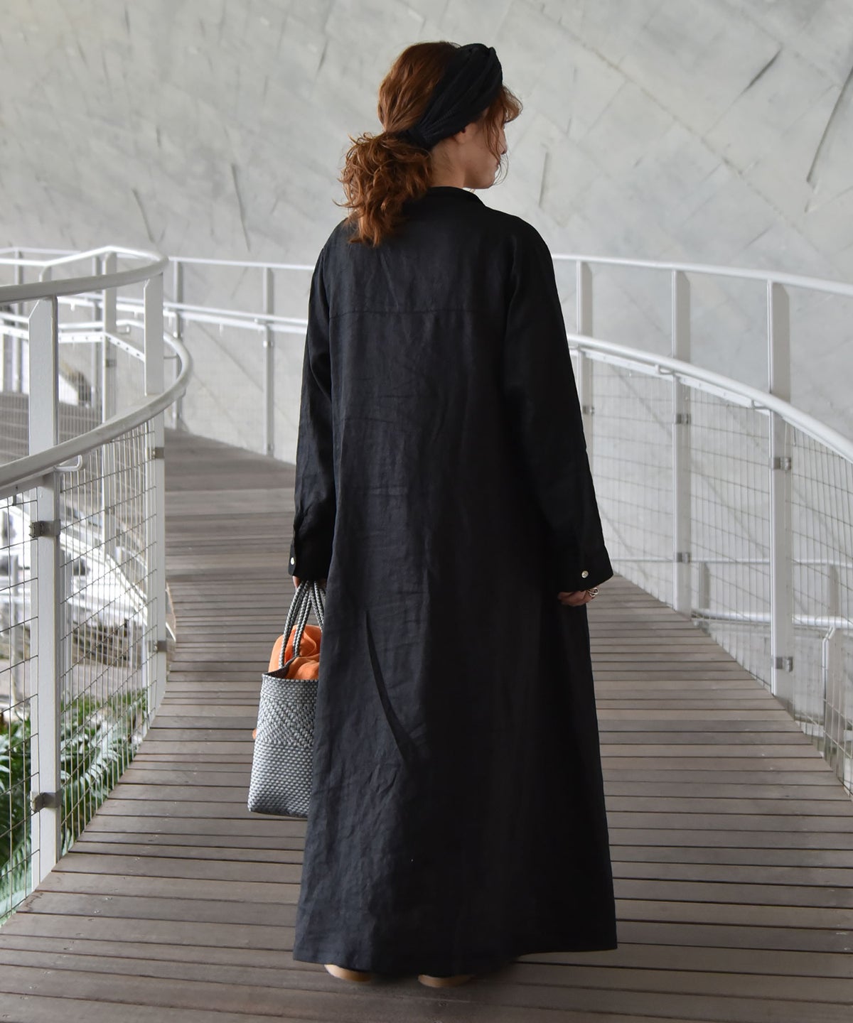 08Mab｜リネンオープンカラーワンピース [[CF-1225HF1327]][C]